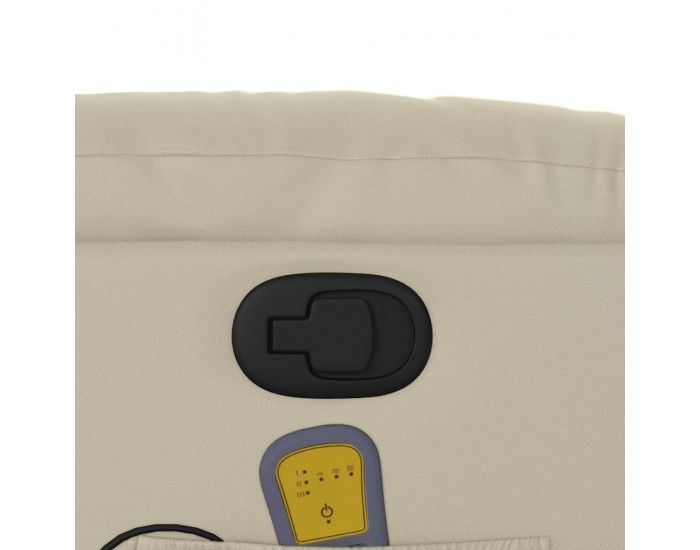 Sonata H Изправящ масажен реклайнер стол, кремав, изкуствена кожа