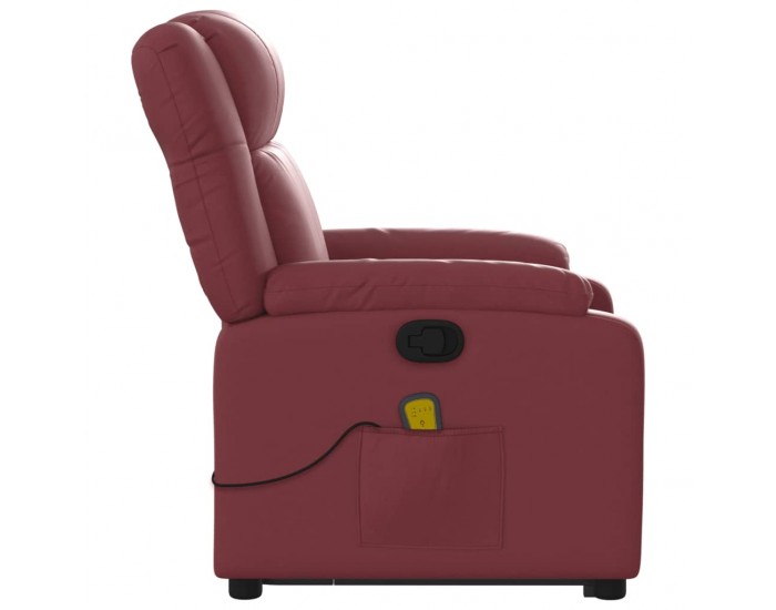 Sonata H Изправящ масажен наклоняем стол, виненочервен, изкуствена кожа