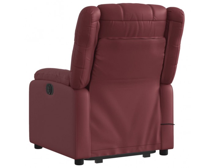 Sonata H Изправящ масажен наклоняем стол, виненочервен, изкуствена кожа