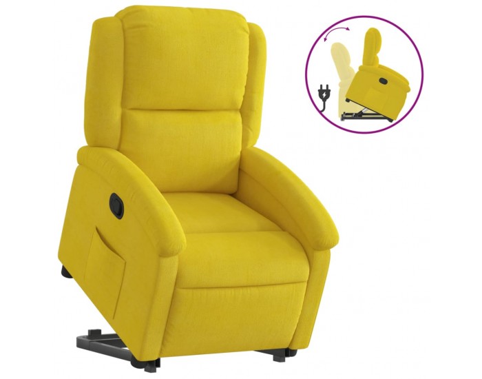 Sonata H Изправящ реклайнер стол, Жълто, кадифе