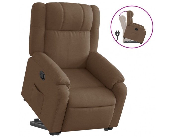 Sonata H Изправящ реклайнер стол, кафяв, текстил