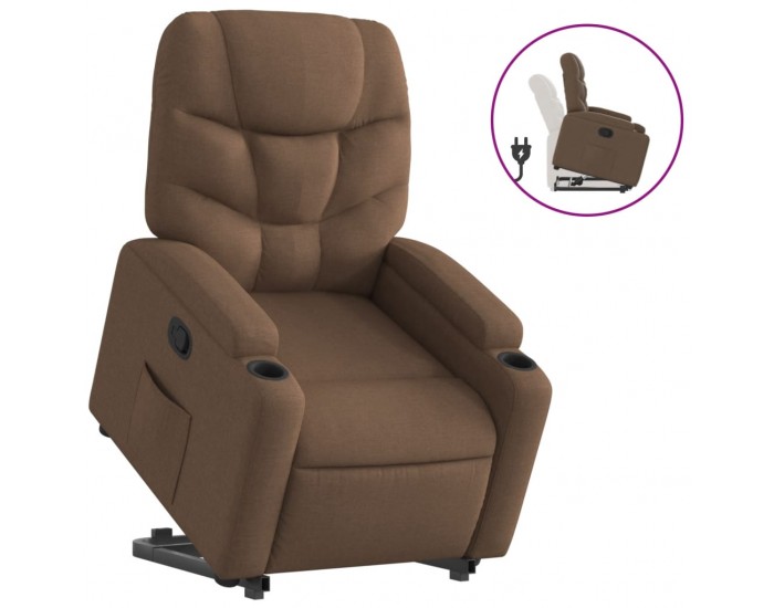 Sonata H Изправящ реклайнер стол, кафяв, текстил