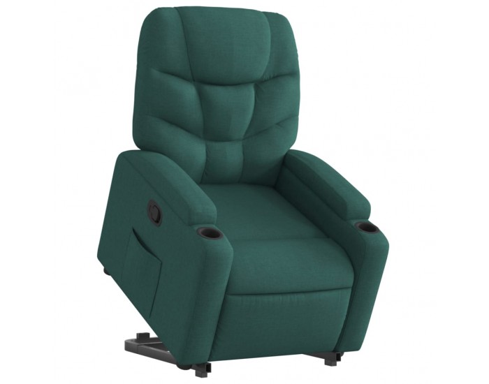 Sonata H Изправящ реклайнер стол, тъмнозелен, текстил