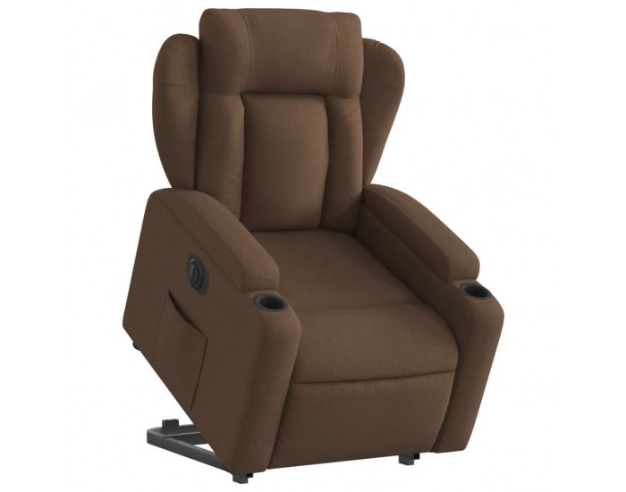 Sonata H Електрически изправящ реклайнер стол, кафяв, текстил