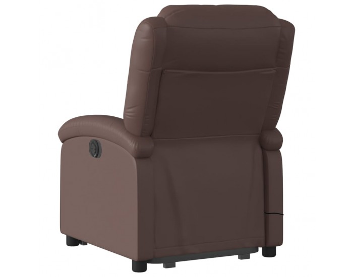 Sonata H Електрически изправящ масажен реклайнер стол, кафяв, еко кожа