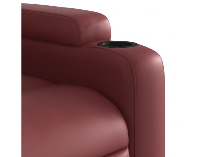 Sonata H Изправящ масажен наклоняем стол, виненочервен, изкуствена кожа