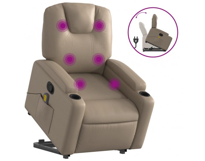 Sonata H Изправящ масажен наклоняем стол, капучино, изкуствена кожа