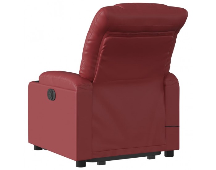 Sonata H Електрически изправящ масажен реклайнер, виненочервен, еко кожа