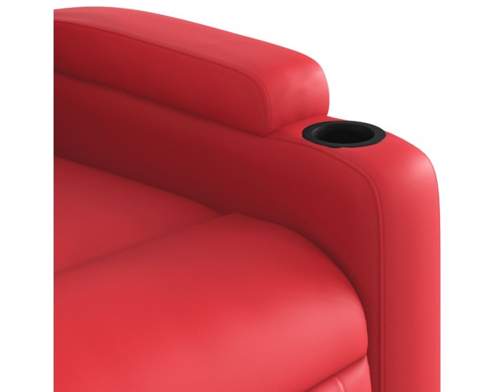 Sonata H Електрически изправящ масажен реклайнер стол, червен, еко кожа