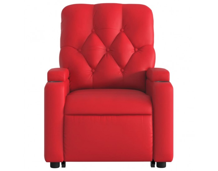 Sonata H Електрически изправящ масажен реклайнер стол, червен, еко кожа