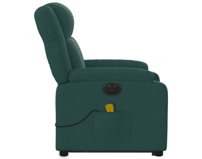 Sonata H Електрически изправящ масажен реклайнер стол тъмнозелен текстил