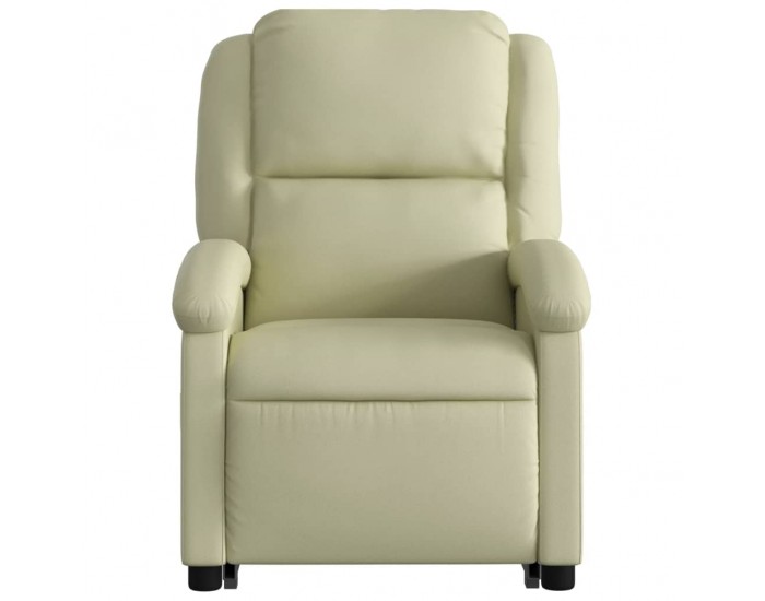 Sonata H Изправящ масажен реклайнер стол, кремав, естествена кожа