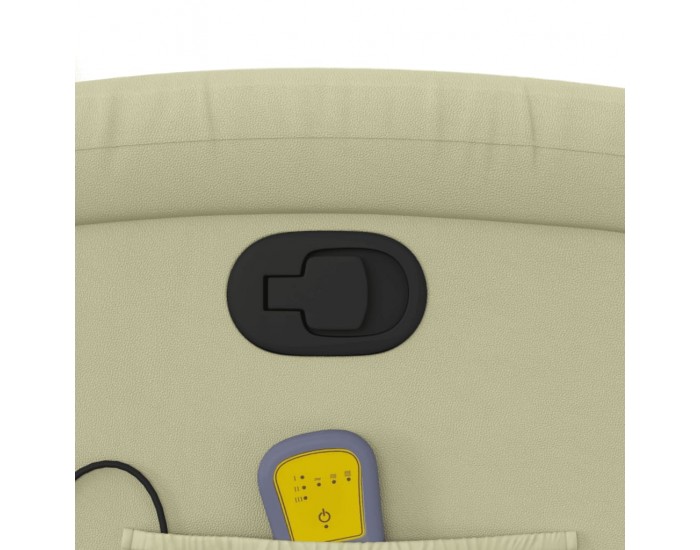 Sonata H Изправящ масажен реклайнер стол, кремав, естествена кожа