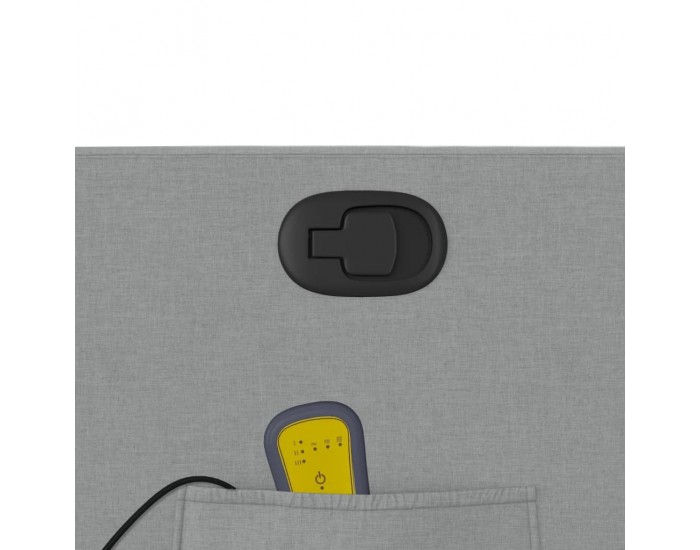 Sonata H Изправящ масажен реклайнер стол, светлосив, текстил