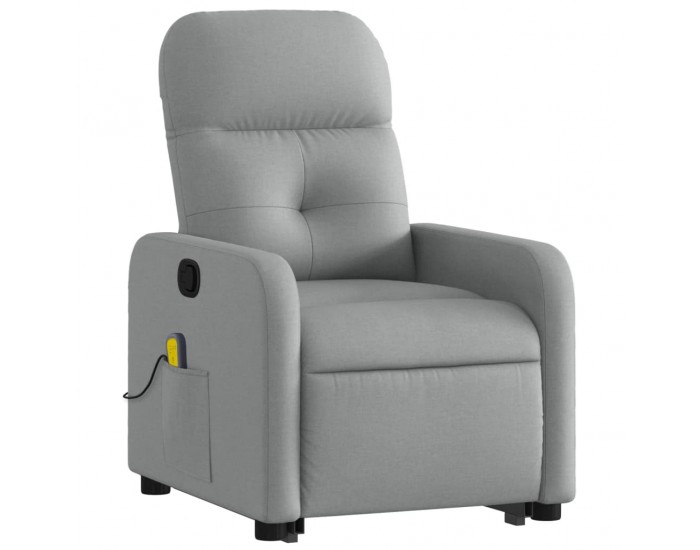 Sonata H Изправящ масажен реклайнер стол, светлосив, текстил