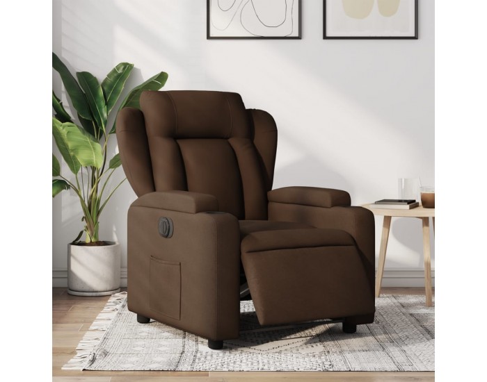 Sonata H Електрически наклоняем стол, кафяв, текстил