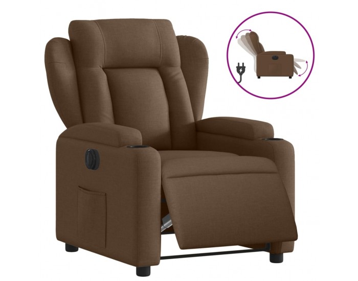 Sonata H Електрически наклоняем стол, кафяв, текстил