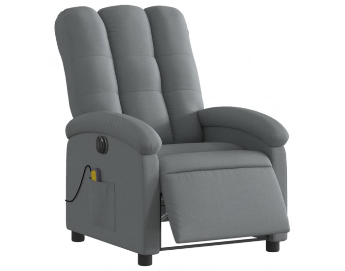 Sonata H Електрически масажен реклайнер стол, тъмносив, текстил