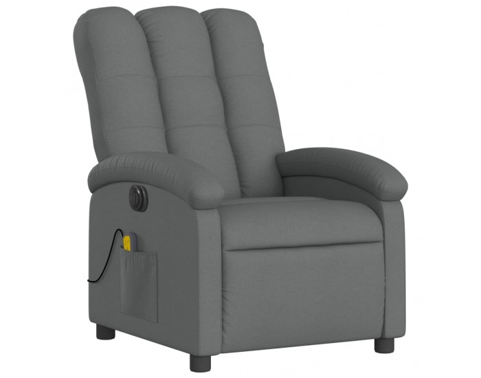 Sonata H Електрически масажен реклайнер стол, тъмносив, текстил