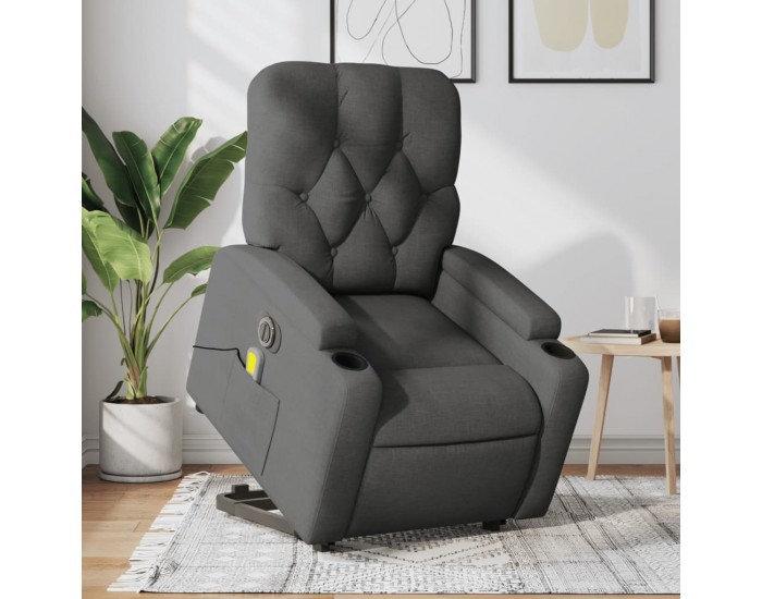 Sonata H Електрически изправящ масажен реклайнер стол тъмносив текстил