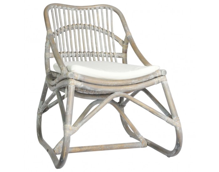 Sonata H Ратанов стол, сив, лен