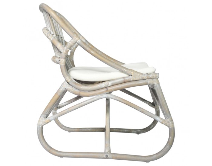 Sonata H Ратанов стол, сив, лен