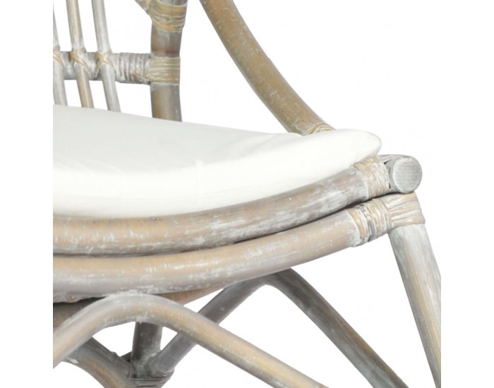 Sonata H Ратанов стол, сив, лен