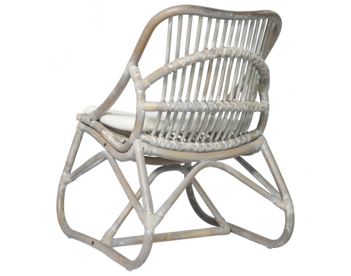 Sonata H Ратанов стол, сив, лен