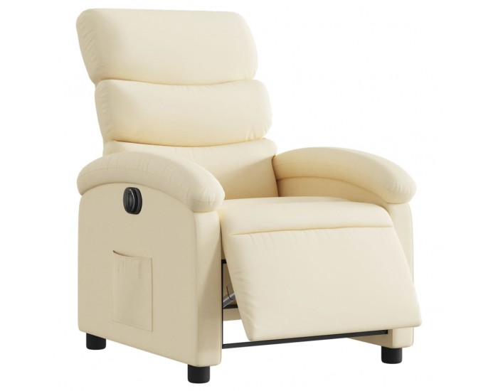 Sonata H Електрически стол реклайнер , кремав, текстил