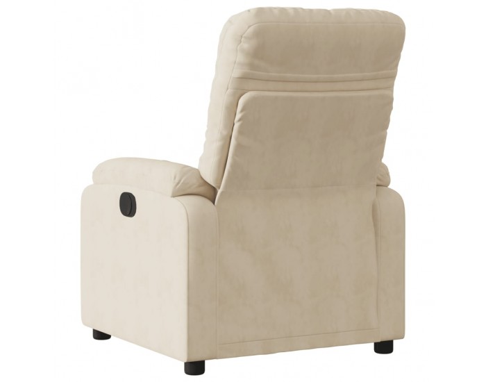 Sonata H Електрически реклайнер стол, кремав, микрофибърен текстил
