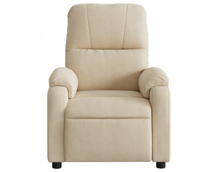 Sonata H Електрически реклайнер стол, кремав, микрофибърен текстил