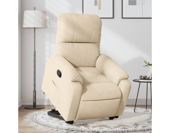 Sonata H Изправящ реклайнер стол, кремав, микрофибърен текстил