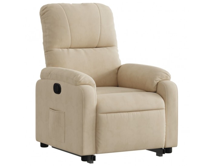 Sonata H Изправящ реклайнер стол, кремав, микрофибърен текстил