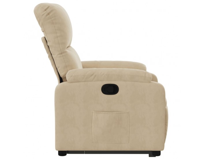 Sonata H Изправящ реклайнер стол, кремав, микрофибърен текстил