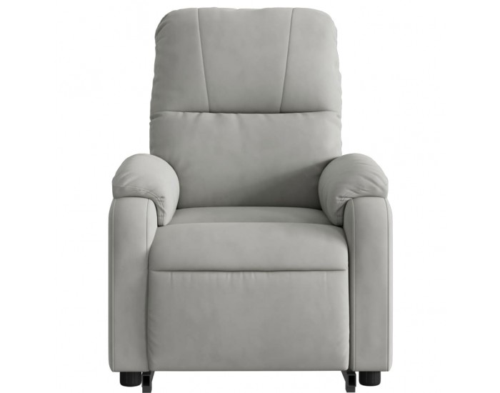 Sonata H Електрически изправящ реклайнер светлосив микрофибърен текстил