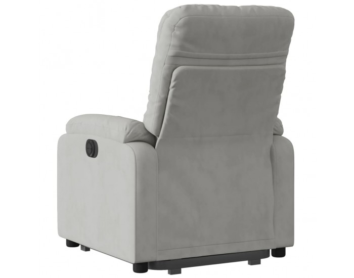 Sonata H Електрически изправящ реклайнер светлосив микрофибърен текстил