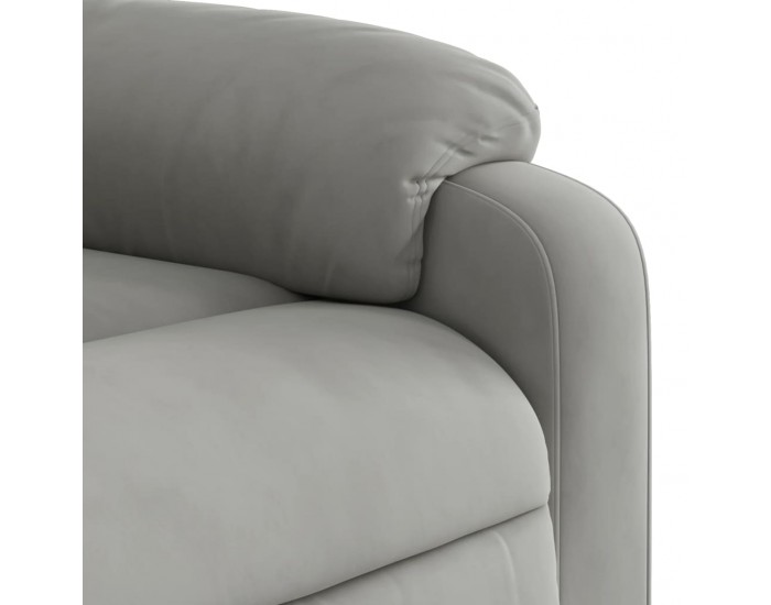 Sonata H Електрически изправящ реклайнер светлосив микрофибърен текстил