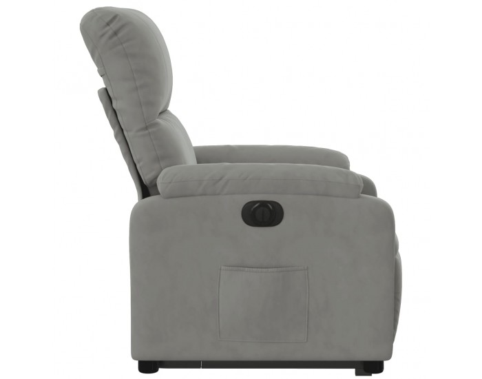 Sonata H Електрически изправящ реклайнер светлосив микрофибърен текстил