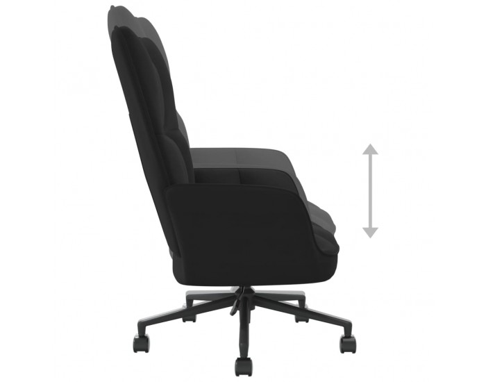 Sonata H Релакс стол, черен, кадифе