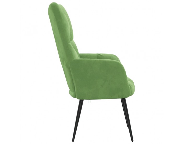 Sonata H Релаксиращ стол, светлозелен, кадифе