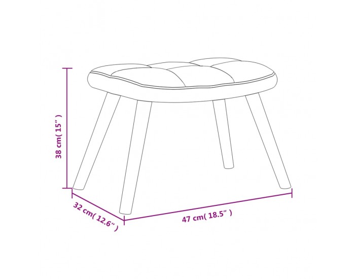 Sonata H Релакс стол с табуретка, горчица жълто, кадифе