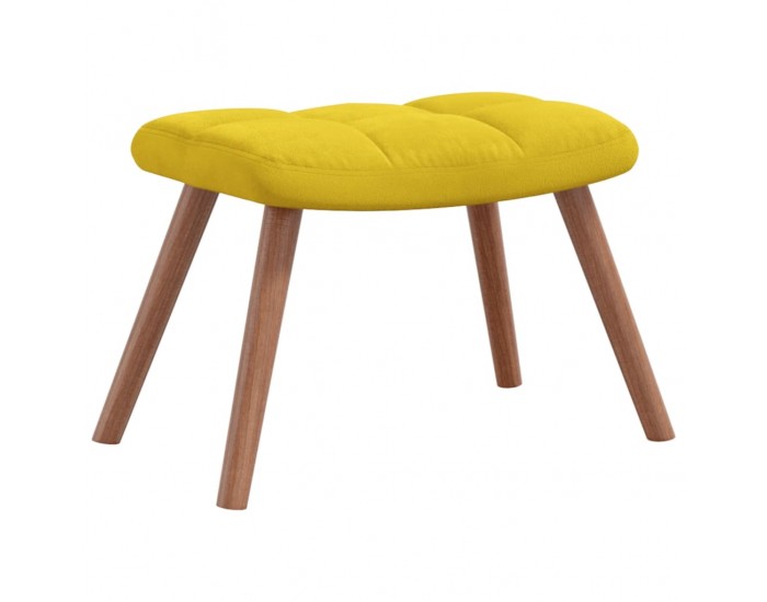 Sonata H Релакс стол с табуретка, горчица жълто, кадифе