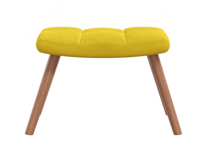 Sonata H Релакс стол с табуретка, горчица жълто, кадифе