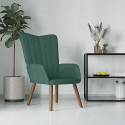 Sonata H Релаксиращ стол, тъмнозелен, кадифе - Фотьойли