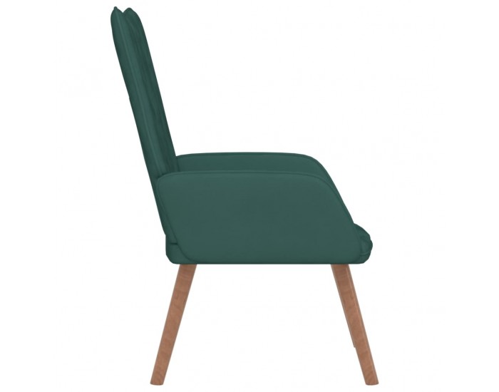 Sonata H Релаксиращ стол, тъмнозелен, кадифе