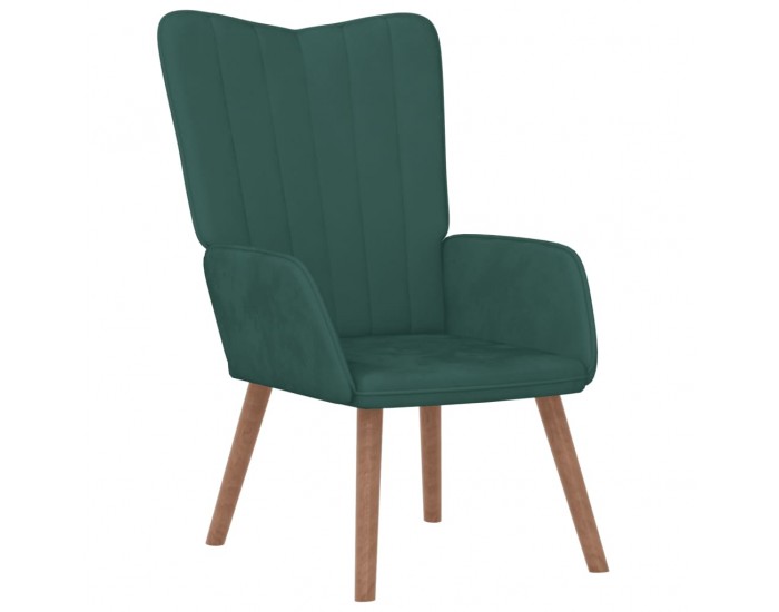 Sonata H Релаксиращ стол, тъмнозелен, кадифе