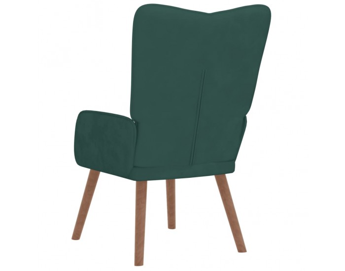 Sonata H Релаксиращ стол, тъмнозелен, кадифе