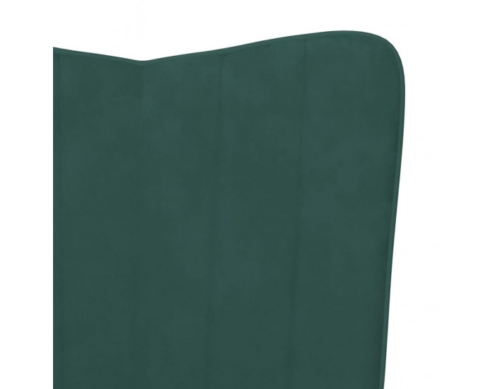 Sonata H Релаксиращ стол, тъмнозелен, кадифе