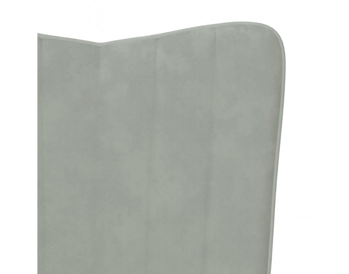 Sonata H Релакс стол, светлосив, кадифе