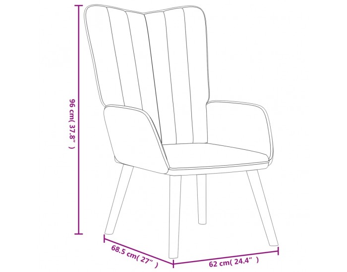 Sonata H Релакс стол, светлосив, кадифе